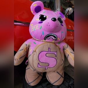 SPRAYGROUND Pink Ice Cream Cone Moneybear Teddybear Backpack Limited Edition
